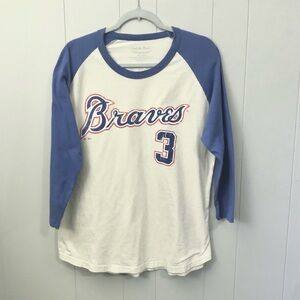 Dale Murphy #3 Atlanta Braves Baseball 100% Cotton Raglan Jersey 1980s Unisex L